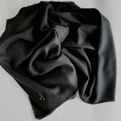 Alpaca Blanket, 100% Royal Alpaca Fabric, woven, black